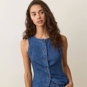 Marine Layer Denim Vest NWT XS